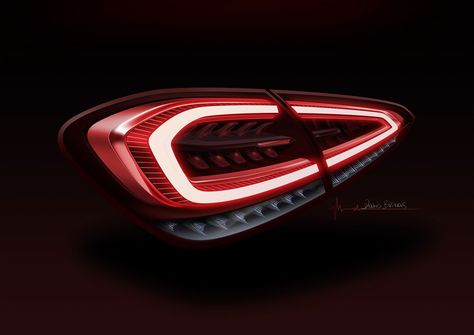 Mercedes-Benz New A Class Tail Light Design Sketch Render Car Headlights Design, Tail Light Design, Headlight Design, Headlamp Design, Car Detail, Custom Headlights, Cars Design, Car Design Sketch, Concept Car Design