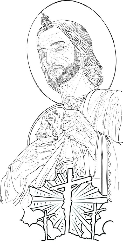 San Juditas San Judas Sketch, San Judas Tadeo Drawing, Big Tattoos, Saint Jude, Tattoo Outline Drawing, Outline Drawing, St Jude, Tattoo Outline, Outline Drawings