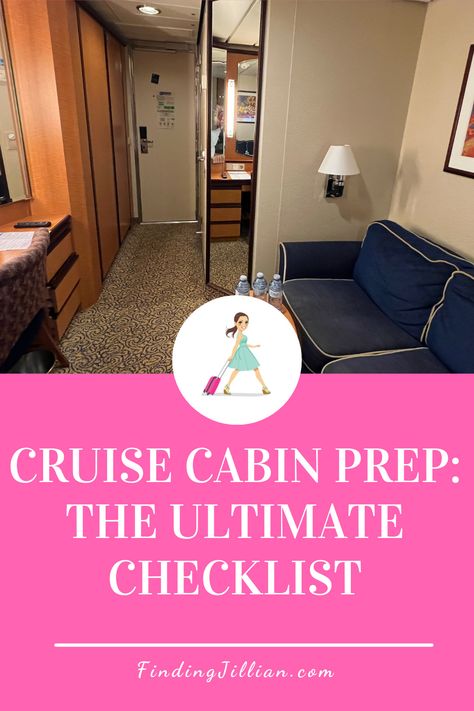 Essentials you will want to prepare your cruise cabin for a fantastic cruise vacation. Tips for organizing, sanitizing and saving space. #cruisetips #cruisehacks |planningacruise |cruise cabin | cruise tips | how to organize your cruise cabin | stateroom organization | stateroom hacks #findingjillian Cruise First Aid Kit, Cruise Stateroom, Cruise Packing Tips, Carribean Cruise, Disney Cruise Vacation, Travel Printables, Tips For Organizing, Antibacterial Wipes, Cruise Essentials