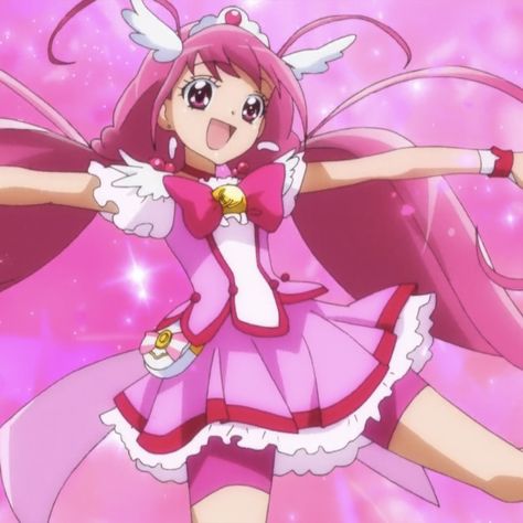 Smile Precure Pfp, Smile Precure Gif, Precure Characters, Miyuki Hoshizora, Glitter Force Characters, Glitter Lucky, Smile Precure, Ojamajo Doremi, Pfp Icons