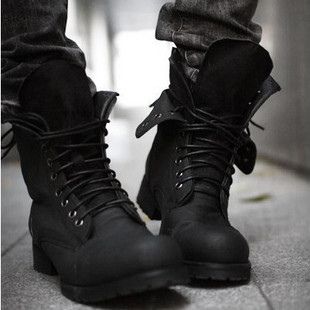 new-mens-dior-homme-boots-shoes-leather-soldier-boots-b36ff by Nelson Davies, via Flickr | #feetfriday #feet #shoes #boots #blackandwhite Punk Dress, Black Combat Boots, England Fashion, Mens Black Leather, Biker Boots, Yohji Yamamoto, Nike Zoom, Punk Fashion, Work Boots