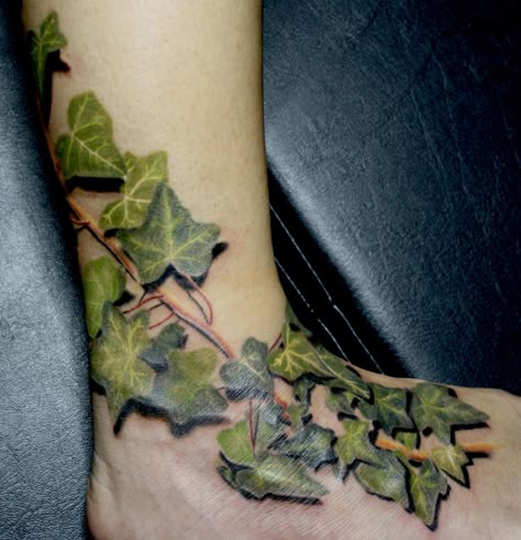 English Ivy Tattoo, Ivy Tattoo Vines For Women, Ivy Leaves Tattoo, Maple Tattoo, Ivy Tattoos, Poison Ivy Tattoo, Arm Wrap Tattoo, Green Tattoo, Ivy Tattoo