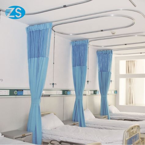 Hospital Curtains, Healthcare Interior Design, Clinic Decor, Care Homes, Bamboo Curtains, Cabinet Medical, Hospital Interior, Pharmacy Design, Hospital Bed