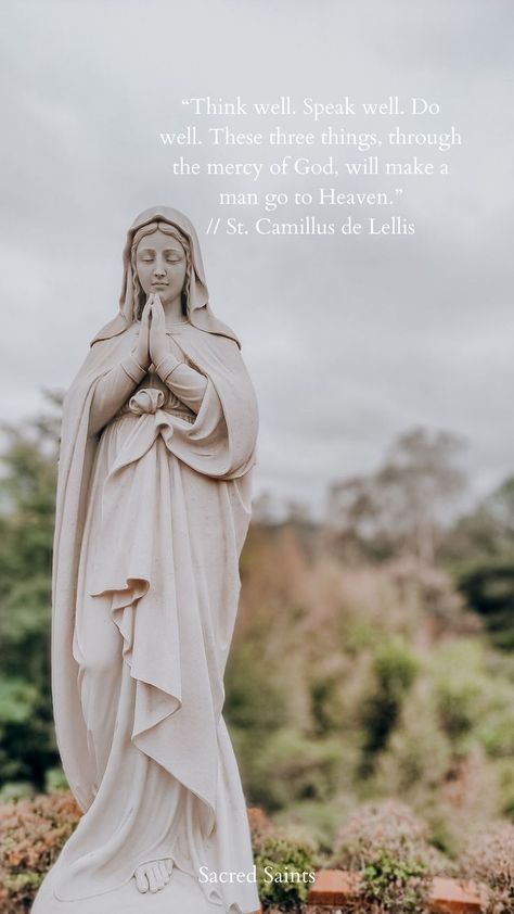 Mary Mother Of The Church, Mother Mary Wallpaper, Quotes Phone Wallpaper, Blessed Mother Statue, Catholic Wallpaper, Catholic Pictures, Mama Mary, Mary Statue, Jesus And Mary Pictures