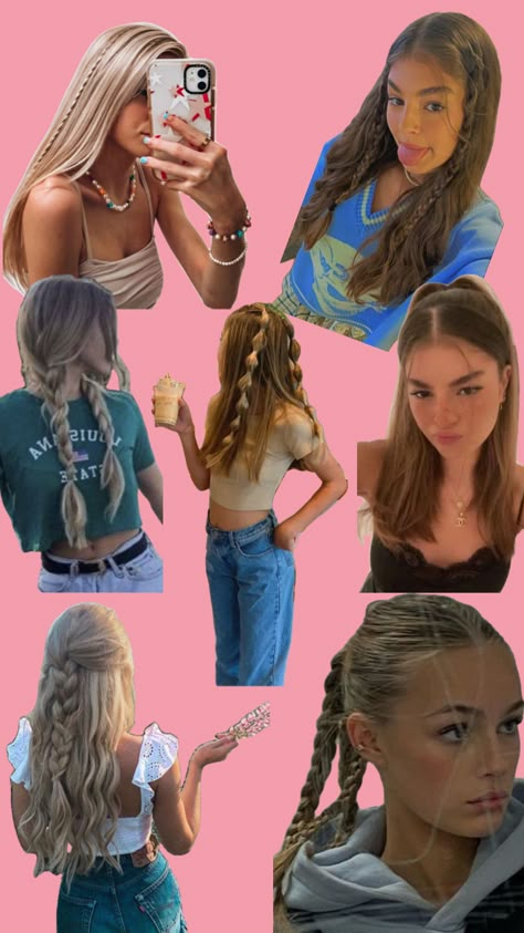 Cute And Trendy Hairstyles, Cute Hair Styles For School Long Hair, Braid Hairstyles For Thick Hair, Hairstyle For Summer Easy, Cute Spring Hairstyles For Medium Hair, Easy Hairstyles Pictures, Hair Styles To Do For School, Hair Styles For Amusement Parks, School Hair Styles Easy