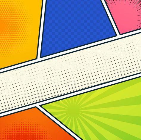 Abstract six empty comic book pages colorful dotted design Comic Book Background, Comic Template, Pop Art Background, Office Background, Overlays Picsart, Pop Art Comic, Comic Book Pages, Pop Art Wallpaper, Cartoon Background