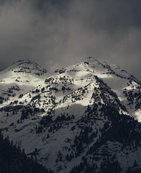 #snowy #mountains #winter #snow Dark Snowy Mountains, Mountain Aesthetic Snow, Scary Mountains, Snowy Mountain Aesthetic, Snow Mountains Aesthetic, Winter Mountain Aesthetic, Snow Mountain Aesthetic, Snowy Mountains Aesthetic, Dark Snow Aesthetic