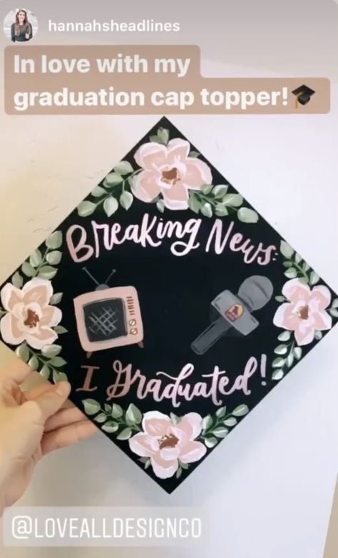 Journalist Graduation Cap, Journalism Graduation, Journalism Cap Decoration, Communication Graduation Cap, Journalism Graduation Cap, Journalism Graduation Pictures, Graduation Cap Designs College, Broadcast Journalism, Son Birthday Quotes