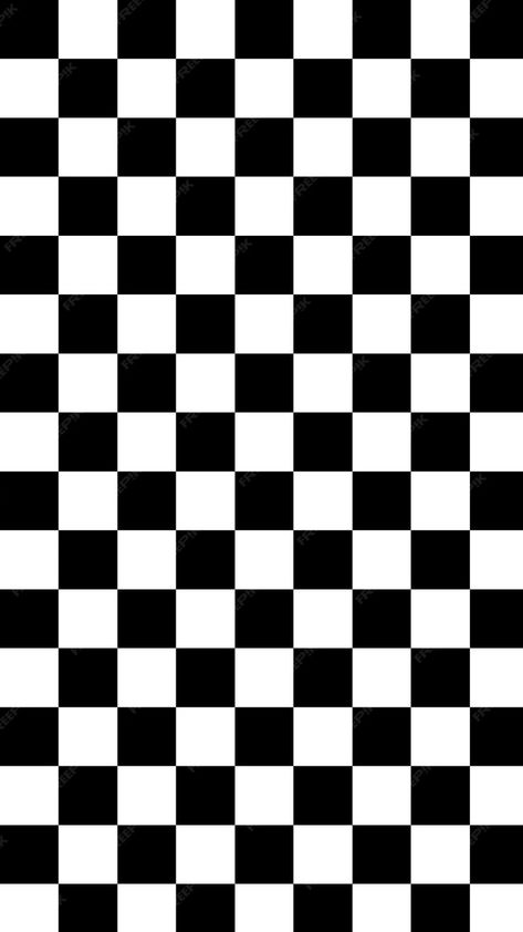 Premium Vector | Aesthetic cute vertical black and white checkerboard gingham plaid checkers wallpaper illustration perfect for backdrop wallpaper banner cover background for your design Checkers Aesthetic Wallpaper, Graphic Illustration Pattern, Checkerboard Aesthetic Wallpaper, Checker Board Pattern, Pattern Art Black And White, Black Checkered Wallpaper, Cute Checkered Wallpaper, Scrapbook Background Printables, Cute Black And White Wallpapers