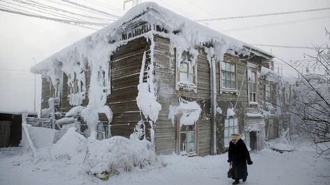 New Zealand native Chapple recently photographed a region with weather very opposite from that of his home country: Oymyakon, Russia, where the average winter temperature is negative-58 Fahrenheit (negative-50 Celsius). As Chapple told Weather.com, "occasionally my saliva would freeze into needles that would prick my lips," and "focusing the lens would sometimes be as challenging as opening a pickle jar." Class Newspaper, Coldest Place On Earth, Siberia Russia, Cathay Pacific, The Weather Channel, Belem, Travel Photographer, Eastern Europe, On Earth