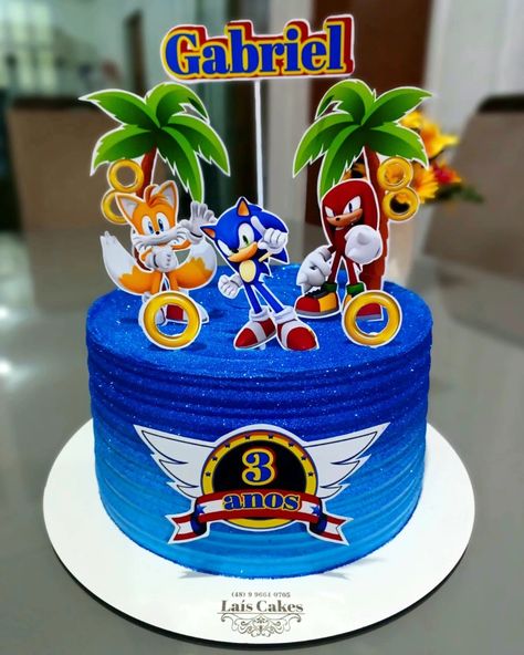 Em Chantininho Bolo Sonic, Sonic Cake, Sonic Party, Character Cakes, Sonic Boom, Kid Character, Cake Shop, Celebration Party, Bday Party