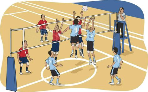 A volleyball team playing match with a lot of players Volleyball Clipart, Volleyball Match, Volleyball Team, Childhood Education, Volleyball, Vector Art, Clip Art, Education, Saying Goodbye