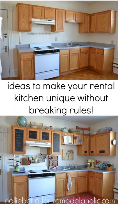 Get fabulous tips and tricks to making your rental kitchen full of personality and life without breaking the rules! #renting #remodelaholic College Kitchen, Boho Apartment, Apartment Hacks, Rental Kitchen, College Diy, Apartment Decorating On A Budget, Trendy Apartment, Apartment Diy, Apartment Organization