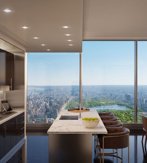 These are the highest penthouses in the world | Gentleman's Journal Apartamento New York, Central Park Tower, Appartement New York, Nyc Penthouse, New York Penthouse, Apartment View, Apartment Luxury, New York Apartment, Nyc Apartment