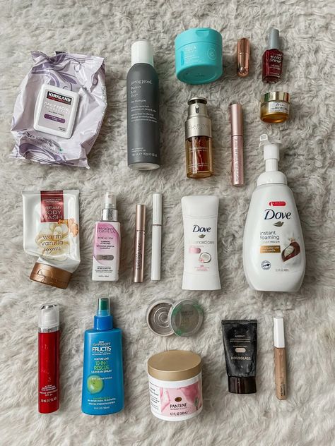 Empties Beauty Products, Pack For Mexico, Mexico Packing List, Living Proof Hair Products, Trip To Mexico, Coming Up Roses, Body Care Products, Lots Of Makeup, Vacation Packing