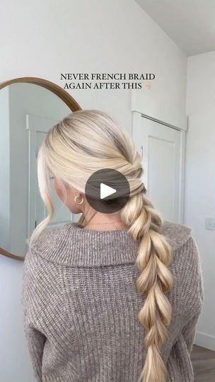 10K views · 1.7K reactions | @__mccall repost ✨One of my new favorite braids!! No french braiding skills required 🤩 💖💖

#braids #braidseason #easyhairstyles #easyhairtutorial #hairtutorialvideo #hairhack #hairinfluencer #hairbraids #bridalhairstyles #holidayhair #holidayhairstyle #fallhairtrends #longhairstyles #easyhair #easyhairdo #hairtok #hairgram | WIMBERLY’S | BEAUTY BAR French Braiding, Single Braid, Easy Hairdos, French Braid Hairstyles, Fall Hair Trends, Hair Tutorials Easy, 10k Views, Holiday Hairstyles, Hair Videos Tutorials