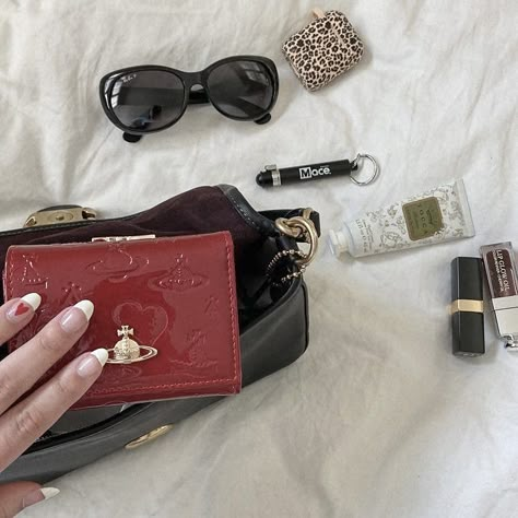 electric idol by katee robert Maya Alatorre, Vivienne Westwood Purse, Vivienne Westwood Wallet, Lauren Asher, Vivienne Westwood Bags, Inside My Bag, Handbag Essentials, Red Wallet, Cute Wallets