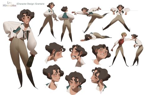 Janelle Feng - Portfolio 2019-2020 Animation/Visual Development Character Artist Portfolio, French Revolution Character Design, Character Design Guide, Character Design Study, Janelle Feng Art, 1920s Character Design, Character Design References Sheet, Janelle Feng, Character Design Model Sheet