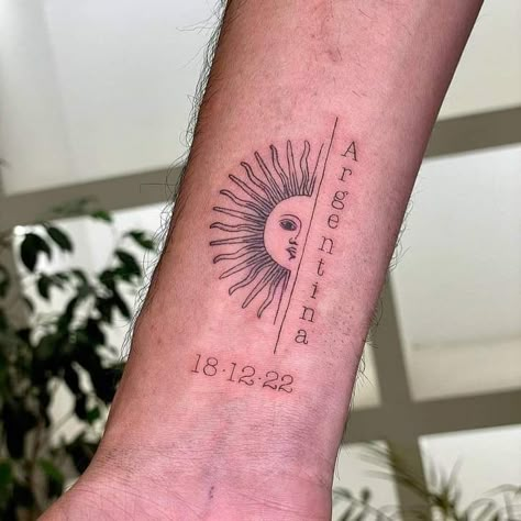 Argentine Tattoo Ideas, Argentinian Tattoo Ideas, Uruguay Tattoo Ideas, Argentinian Sun Tattoo, Argentinian Tattoo, Bandera Argentina Tattoo, Mate Tattoo Argentina, Uruguay Tattoo, Argentina Sun Tattoo