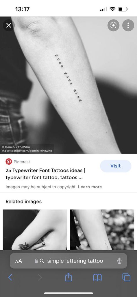 Fonts for tattoos #fontsfortattoos tattoo #tattoo tattoos #tattoos fonts #fonts font #font 7.44 Name Tattoos Typewriter Font, Typewriter Font Tattoo Arm, Fine Line Typewriter Tattoo, Type Writer Font Tattoo On Arm, Tattoo Typewriter Font, Date Of Birth Tattoos Ideas Fonts, Name Tattoos On Neck, Typewriter Font Tattoo, Typewriter Tattoo