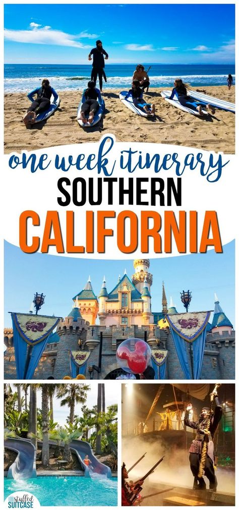 Southern California Family Vacation, California Itinerary 1 Week, La Itinerary, California Itinerary, California Disneyland, One Week Itinerary, Southern California Travel, Cali Trip, California Trip