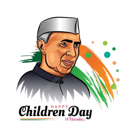 Birthday Wishes Calligraphy, Chacha Nehru, Sketch Indian, Indian Typography, Children's Day Greeting Cards, Children's Day Greetings, Childrens Day Illustration, Children's Day Wishes, Childrens Day Quotes