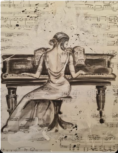 Music Drawing Ideas, Drawing Ideas Sketch, Arte Jazz, Music Drawing, Ideas Sketch, Cute Ladybug, Piano Art, Music Drawings, Royal Life