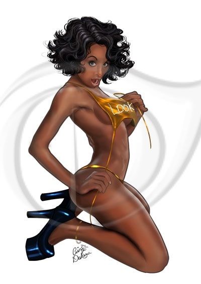 Pinups sensuais da brasileira Cris Delara - Assuntos Criativos Pin Up Girl Art, 50s Pinup, Modern Pin Up, Female Reference, Pinup Art, Black Cartoon, Art Portraits, Vintage Pinup, Pin Up Art