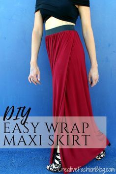 No Sew Clothes, Sew A Skirt, Maxi Skirt Tutorial, Diy Maxi Skirt, Maxi Skirt Pattern, Creativity Challenge, Floor Length Maxi Skirt, Diy Skirts, Diy Fashion Ideas