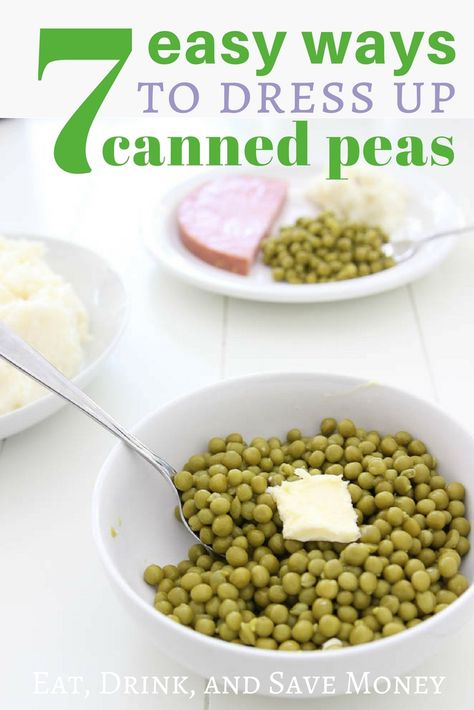 Can Peas Recipe, Easy Easter Side Dishes, Canned Vegetable Recipes, Thanksgiving Side Dishes Crockpot, Canned Peas, Green Peas Recipes, Easter Side Dishes Recipes, Easter Sides, Thanksgiving Side Dishes Healthy