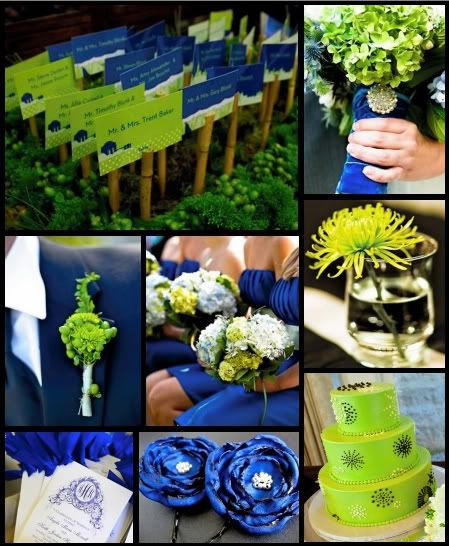 Inspiring Brides: Inspiration 243: Modern Cobalt & Lime Cobalt Blue And Lime Green Wedding, Lime Green Wedding Theme, Cobalt Blue Weddings, Lime Wedding, Lime Green Weddings, Blue Green Wedding, Green Event, Blue Weddings, Wedding Motifs