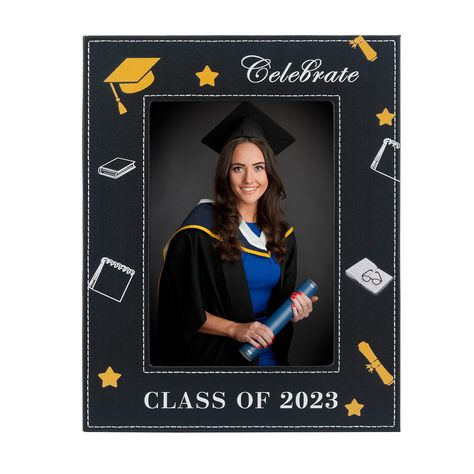 PRICES MAY VARY. GIFT IDEA FOR CLASS of 2023: Ideal and warm heart sentence to Class of 2023, It's perfect Graduation Gifts for you and your friends. Class of 2023 It should be one of their most exciting moments, wonderful trips dances and even graduation ceremony may no longer exist, This graduation 2023 picture frame is your best choice, A great gift to encourage them to cheer up. THE PERFECT GRADUATION GIFT DESIGN: The material PU adds a touch of beautiful scenery to the photo frame, with hig Picture Framing Ideas, Graduation Picture Frames, Graduation Photo Frame, Leather Picture Frames, 2023 Picture, Black Photo Frames, Gifts For Wedding, Graduation Picture, Display Photos