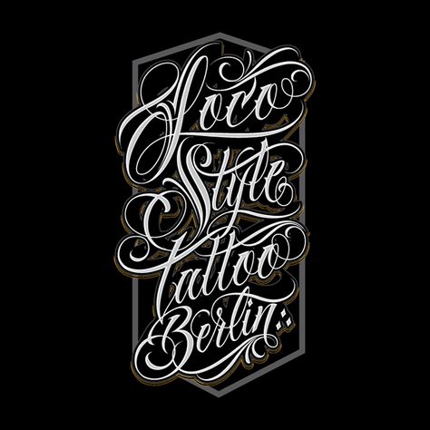 Tattoo Lettering on Behance Cholo Lettering, Fancy Writing Alphabet, Loco Tattoo, Mr Cartoon Tattoo, Tattoo Fonts Alphabet, Chicano Lettering, Fancy Writing, Dragon Sketch, Tattoo Lettering Fonts