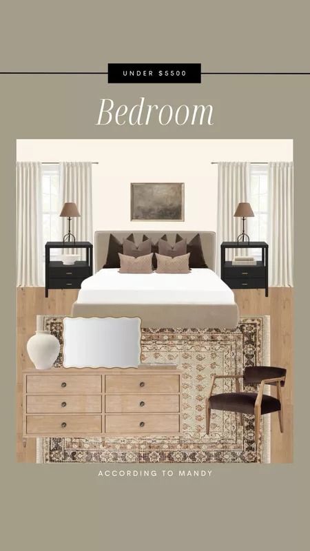 Francisca Nightstand curated on LTK Elegant Transitional Bedroom, Modern Organic Bed Frame, Brown Velvet Bed Frame, Tan Upholstered Bed, Spanish Bedroom Decor, Bedroom Design Brown, Transitional Modern Bedroom, Textured Bed, Curated Bedroom