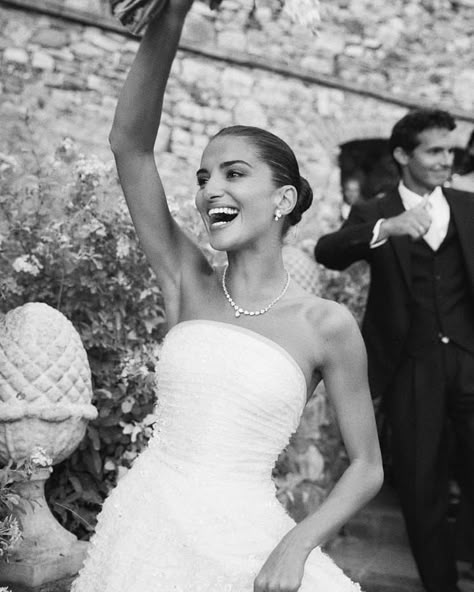 Riccardo Pozzoli on Instagram: “The most charming and contagious smile in the World ❤ @gabriellecaunesil #wedding #pozzolis” Gabrielle Caunesil, Jeweled Wedding Dress, Wedding Hair Up, Wedding Dress Jewelry, Spanish Wedding, Hollywood Wedding, Vogue Wedding, Wedding Reception Dress, Bride Photo