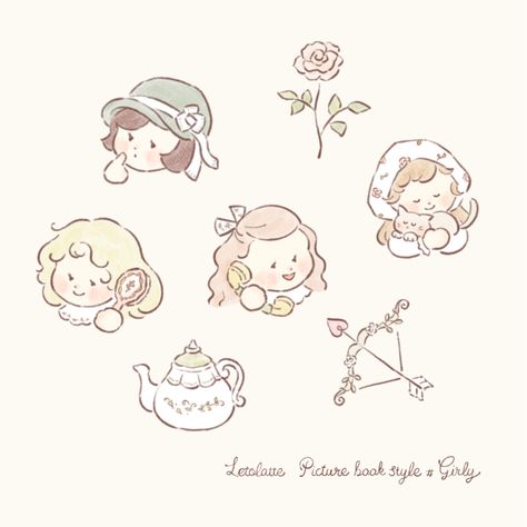 Fairy Kawaii, Line Emoji, Emoji Drawing, Floral Tattoo Design, Cute Food Drawings, Artist Sketchbook, Easy Doodles Drawings, Cute Doodles Drawings, Book Style