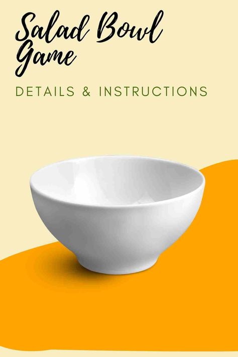 PLAY TODAY! The Salad Bowl Game Details & Instructions - Fun Party Pop Salad Bowl Game, Soup Salad Sandwich Game, The Bowl Game, Mixer Games, Discipleship Group, Salad Party, Party Bowls, Christmas Salads, Favorite Salad