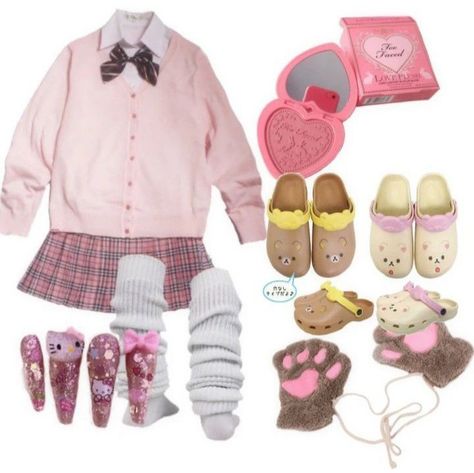 Cutecore Outfit Png, Kawaiicore Outfit Ideas, Kawaiicore Clothing, Cutecore Outfit Layout, Kogyaru Fashion, Kogal Gyaru Outfit, Cutecore Outfit Ideas, Kawaiicore Clothes, Gyaru Outfit Ideas