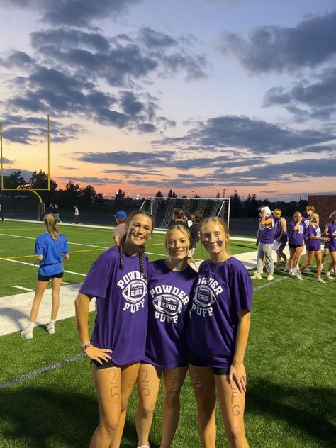 trio powderpuff inspo pic American High School, Exchange Student, Powder Puff, Senior Year, High School, Flag, Quick Saves