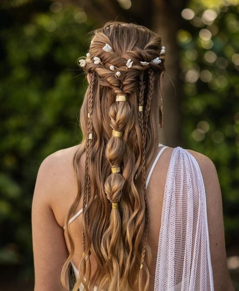 Bridal Viking Hair, Pagan Wedding Hairstyles, Celtic Wedding Hairstyles, Native American Wedding, Pagan Wedding, Viking Hair, Hippie Hair, Celtic Wedding, American Traditional