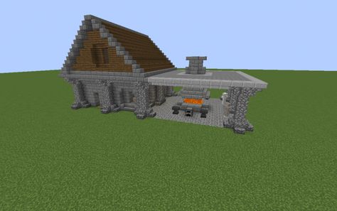 My Blacksmith, creation #8233 Minecraft Smithy, Minecraft Blacksmith House, Minecraft Blacksmith, Minecraft Outdoor, Blacksmith Ideas, Minecraft Idea, Stone Ideas, Workshop Plans, Build Inspiration