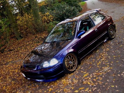 VERY RARE PAINT JOB HONDA CIVIC Civic Ek, Black Honda, Civic Eg, Civic Hatchback, Honda Cars, Import Cars, Japan Design, Amazing Cars, Paint Job