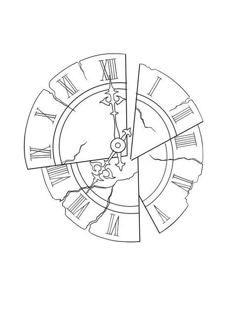 Time Clock Tattoos, Clock Tattoo Drawing, Tatto Clock, Outline Drawing Tattoo, Clock Outline, Time Clock Tattoo, Tattoo Clock, Stencils Tattoo, Clock Drawing