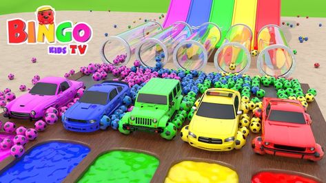 #ColorsforChildren #Bingo #BingoKidsTV #Kids #NurseryRhymes #YoutubeKids #Youtube #KidsSongs #Children #VideosforKids #learncolors #toddlers #infants #kidsvideos #videosforbabies #toddlervideos #learnnumbers #childrenvideos #preschool #kindergartenrhymes #rhymes #toddlervideos #ToyCars #Pretendplay #Childrenlearning #educationvideo #Monsterstreetvehicles #Monstertrucks Colors For Children, Kids Learning Videos, Toddler Videos, Cars Coloring, Bingo For Kids, Color Water, Learning Numbers, Soccer Balls, Kids Tv