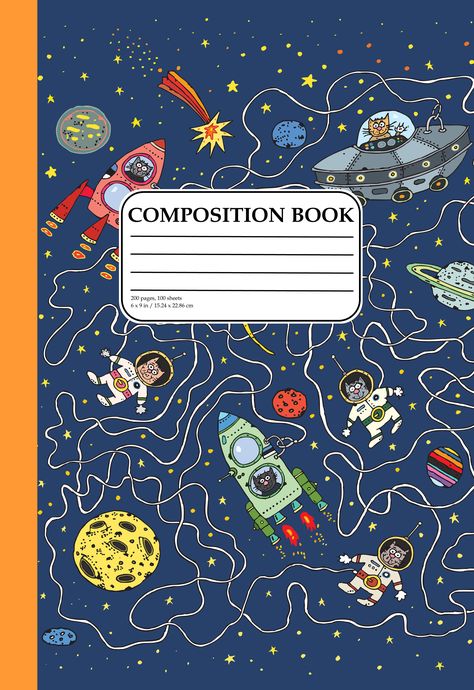 Book Details: Standard 6x9 dimensions. 200 wide-ruled pages for lots of note-taking and writing space. Space themed artistic composition book cover in a matte smooth finish. Designed for kids of all ages. Crisp white pages with highly visible guide lines. College Ruled Paper, Graph Paper Notebook, Notebook Cute, Home Schooling, Paper Notebook, Ruled Paper, Space Galaxy, Writing Space, Composition Book