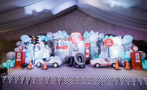 Race Car Themed Party, Car Themed Party, Race Car Themes, Car Themed Parties, Car Theme, Cars Theme Birthday Party, Car Themes, Movie Themes, Vintage Race Car