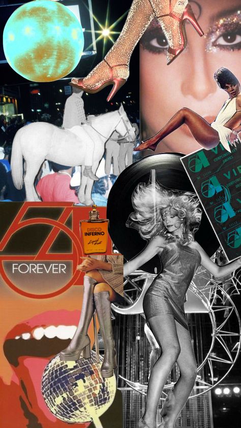 Studio 54 #disco #studio54 Queer Disco, Disco Moodboard, Studio 54 Aesthetic, Studio 54 Party Theme, Disco Party Aesthetic, Studio 57, Studio 54 Party, 70’s Disco, Bday Themes