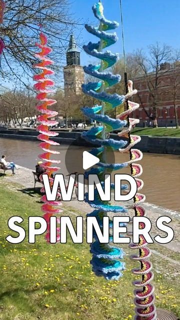 Crochet Wind Spinner, Wind Spinners Diy, Wind Charm, Crochet Blog, Garden Art Projects, Save For Later, Garden Art Sculptures, Garden Art Diy, March 7