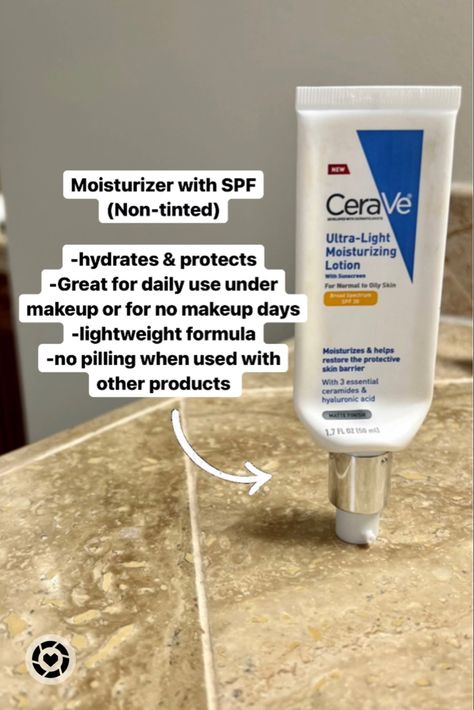 Cerave skincare, moisturizer with spf, daily spf for face, face spf, morning skincare routine, skincare products, ultra light moisturizing lotion, facial lotion 

Follow my shop @MeganCulley_ on the @shop.LTK app to shop this post and get my exclusive app-only content!

#liketkit #LTKunder50 #LTKbeauty
@shop.ltk
https://liketk.it/3zVAd Cerave Mineral Sunscreen, Cerave Hydrating Mineral Sunscreen, Cerave Daily Moisturizing Lotion, Cerave Ultra-light Moisturizing Lotion Spf 30, Cerave Moisturizing Lotion, Cerave Moisturizer, Oily Skin Makeup, Cerave Skincare, Facial Lotion