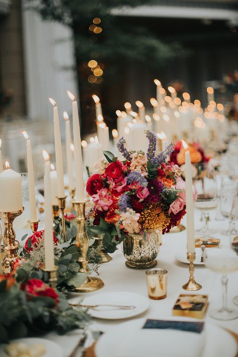 Jewel Tone Wedding Table Decor, Vintage Jewel Tone Wedding, Fall 2025 Wedding, Jewel Tone Wedding Florals, Muted Jewel Tones Wedding, Dark Colorful Wedding, Fall Wedding Jewel Tones, Gem Tone Wedding Flowers, Jewel Tone Wedding Table